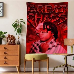 Ken Carson A Great Chaos Bohemian Mandala Tapestry hanging on wall