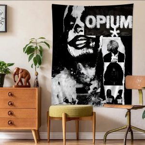 Mandala tapestry inspired by Ken Carson A Great Chaos for music fan decor
